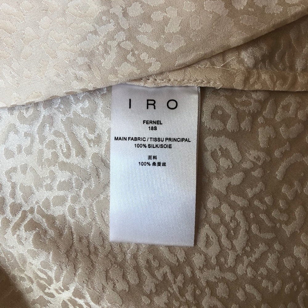 Iro Fernel Silk Leopard Print Wrap Blouse - image 4